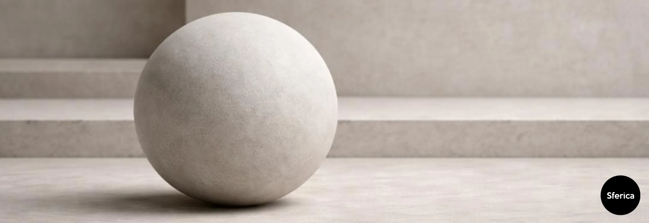 Una sfera di pietra testurizzata minimalista posata su una superficie a gradini in cemento, che simboleggia SFERICA – Sistemi di Design Strategico & Ecosistemi Visivi. Questo studio creativo indipendente di Elena Lazzara applica il Metodo Sferico, fondendo pensiero strategico, sistemi visivi ed esperienze digitali per trasformare sistemi complessi in strutture coerenti basate sulla ricerca interdisciplinare in design, percezione e comunicazione. Comprende ruoli completi tra cui Direzione Creativa, Art Direction, Strategia Visiva, UX Design, UI Design, Design Editoriale, Visual Design, Branding, Strategia IA, Campagne Pubblicitarie e Consulenza nei settori Luxury, Fashion, Arte, IA & Tech, Salute, Benessere, Cultura, Food, Turismo, Collezionismo, Ho.Re.Ca., Sport e Istituzionale.